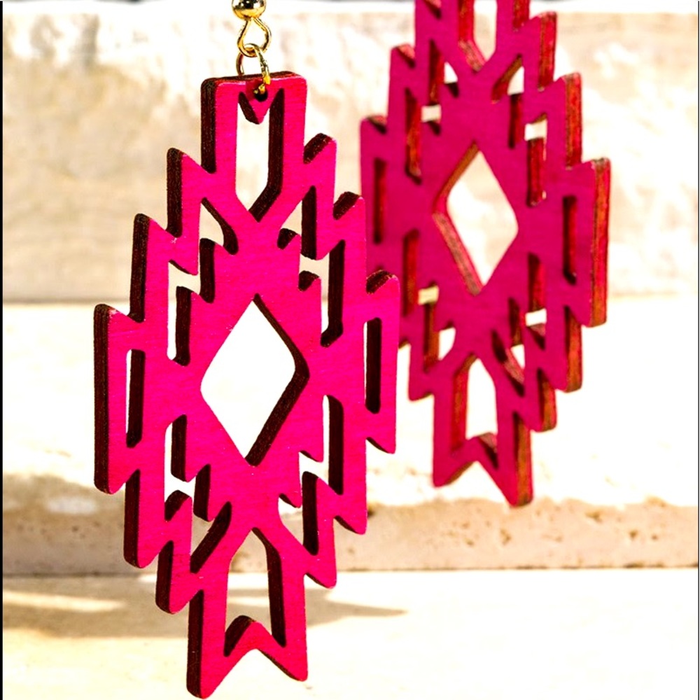 Hot pink earrings
